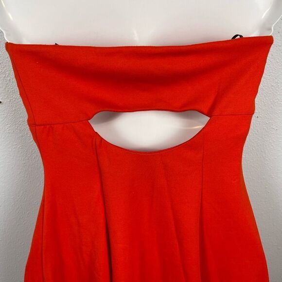 Forever 21 Orange Midi Dress Size M EUC - Picture 4 of 6